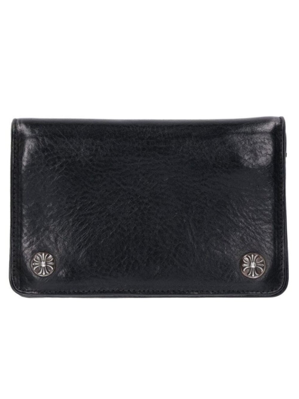 Chrome Hearts Cross Ball Button Leather Wallet
